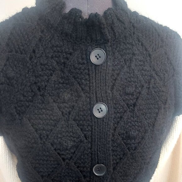 Zara Black and White Button Front Cardigan - Size S - Picture 5 of 11